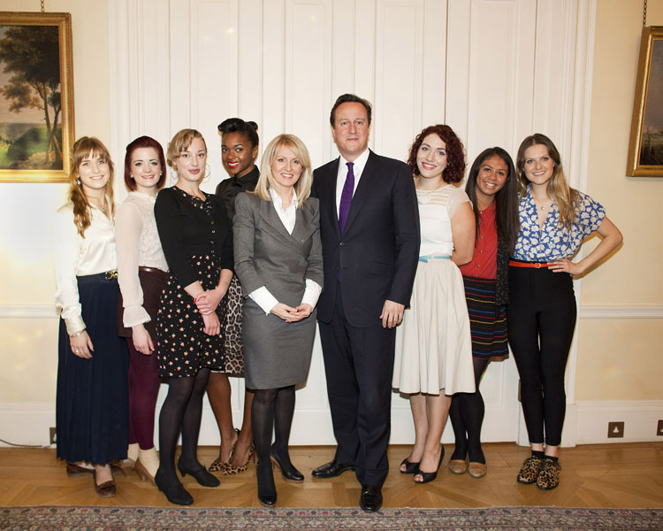 Esther McVey MP and the National Youth Theatre meet David Cameron