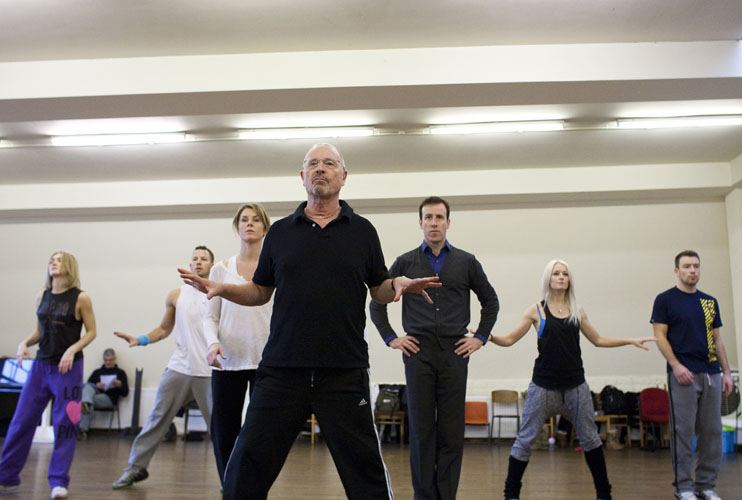 Director/Choreographer Alan Harding leads the dancers of 'Anton & Erin Let's Do It'