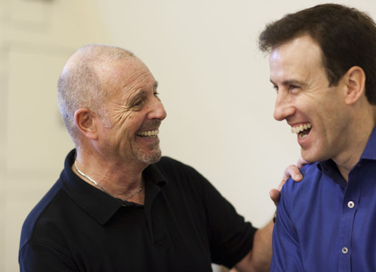 Alan Harding and Anton du Beke laughing