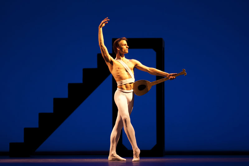 English National Ballet's Zdeneck Konvalina at the beginning of Apollo