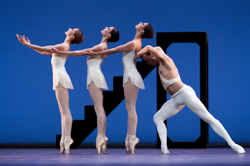 Daria Klimentova, Anais Chalendard, Begona Cao and Zdenek Konvalina in Apollo part of Beyond Ballet Russes