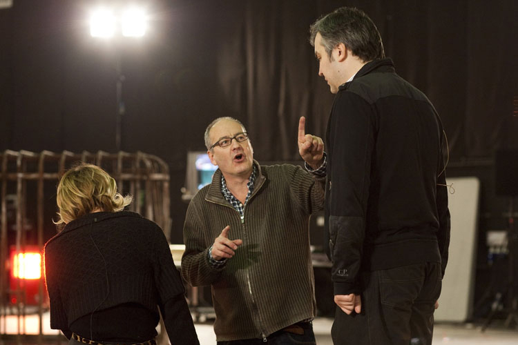 Tiziana Carraro and Stanislav Shvets receive directions from director Stephen Medcalf