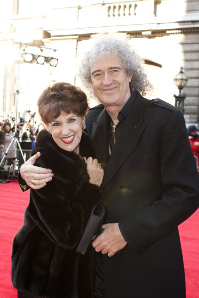 Anita Dobson and Brian May at the 2012 Olivier Awards