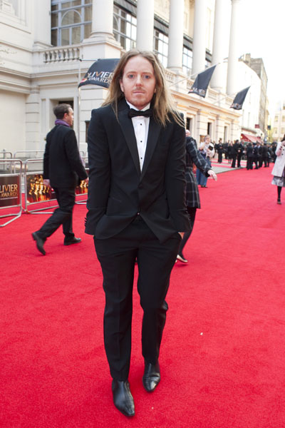 Matilda composer Tim Minchin on the red carpet at The Olivers at the Royal Opera House in Covent Garden