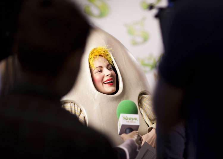 Actress Lucy Maria Gill in the role of Humpty Dumpty