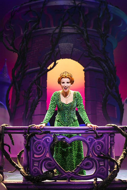 Production photo of Carley Stenson performing as Princess Fiona.