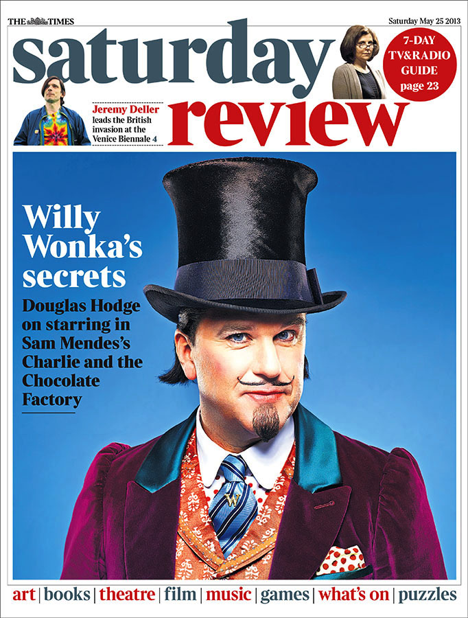 Front page of The Times Saturday Review featuring Douglas Hodge