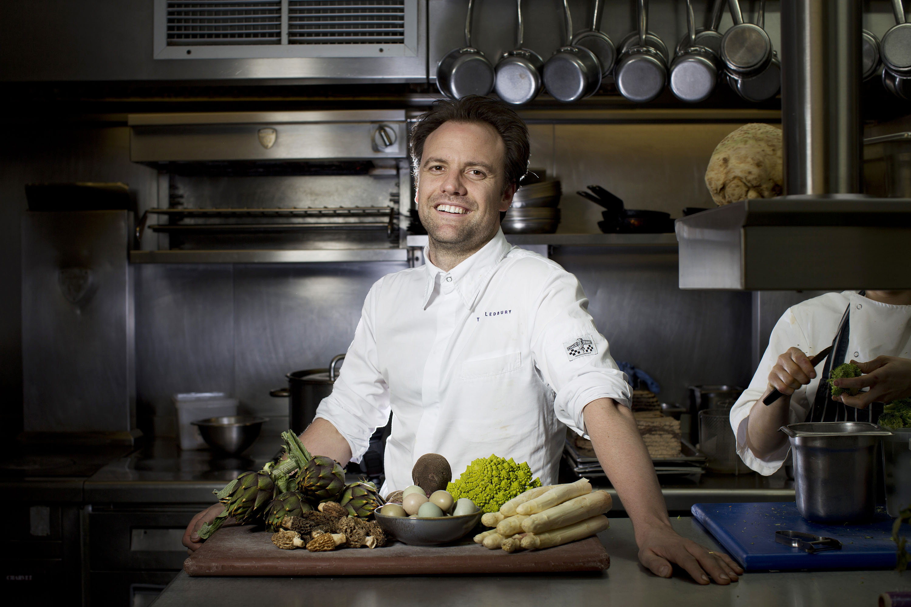 Chef Brett Graham at his Michelin starred restaurant The Ledbury