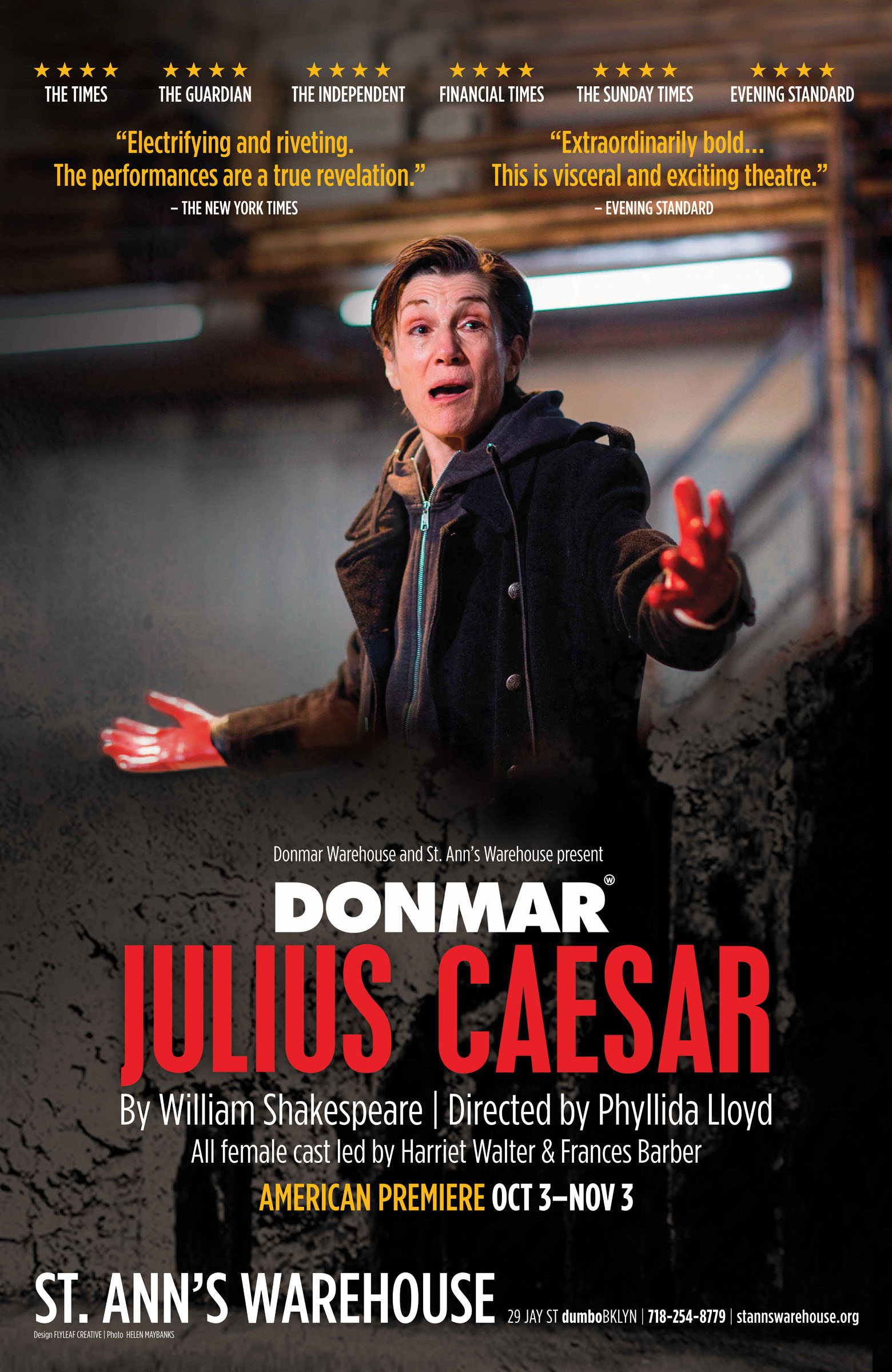 Poster for Julius Caesar at St Ann's Warehouse