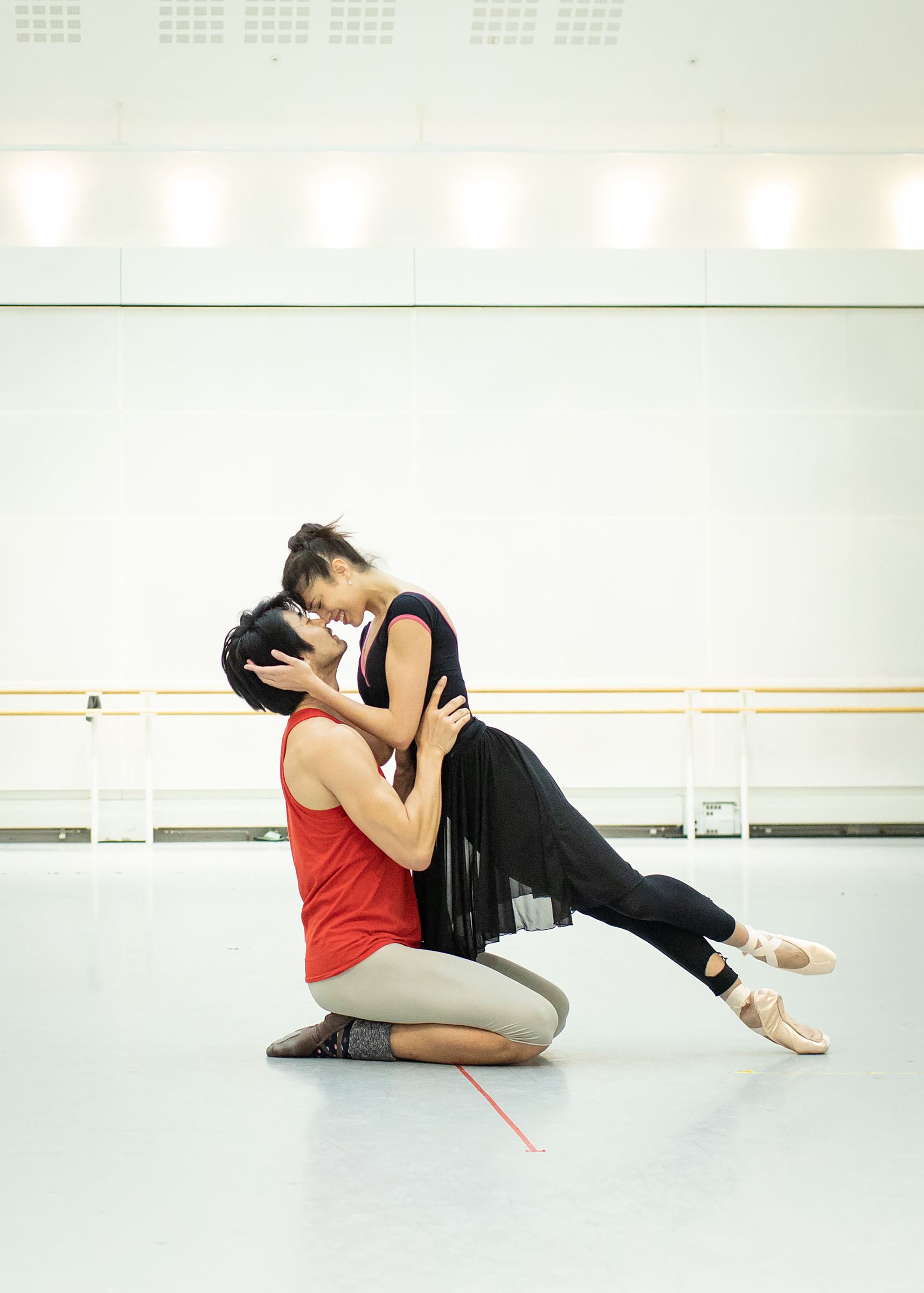 Ryoichi Hirano and Beatriz Stix-Brunell in rehearsal for Romeo and Juliet.