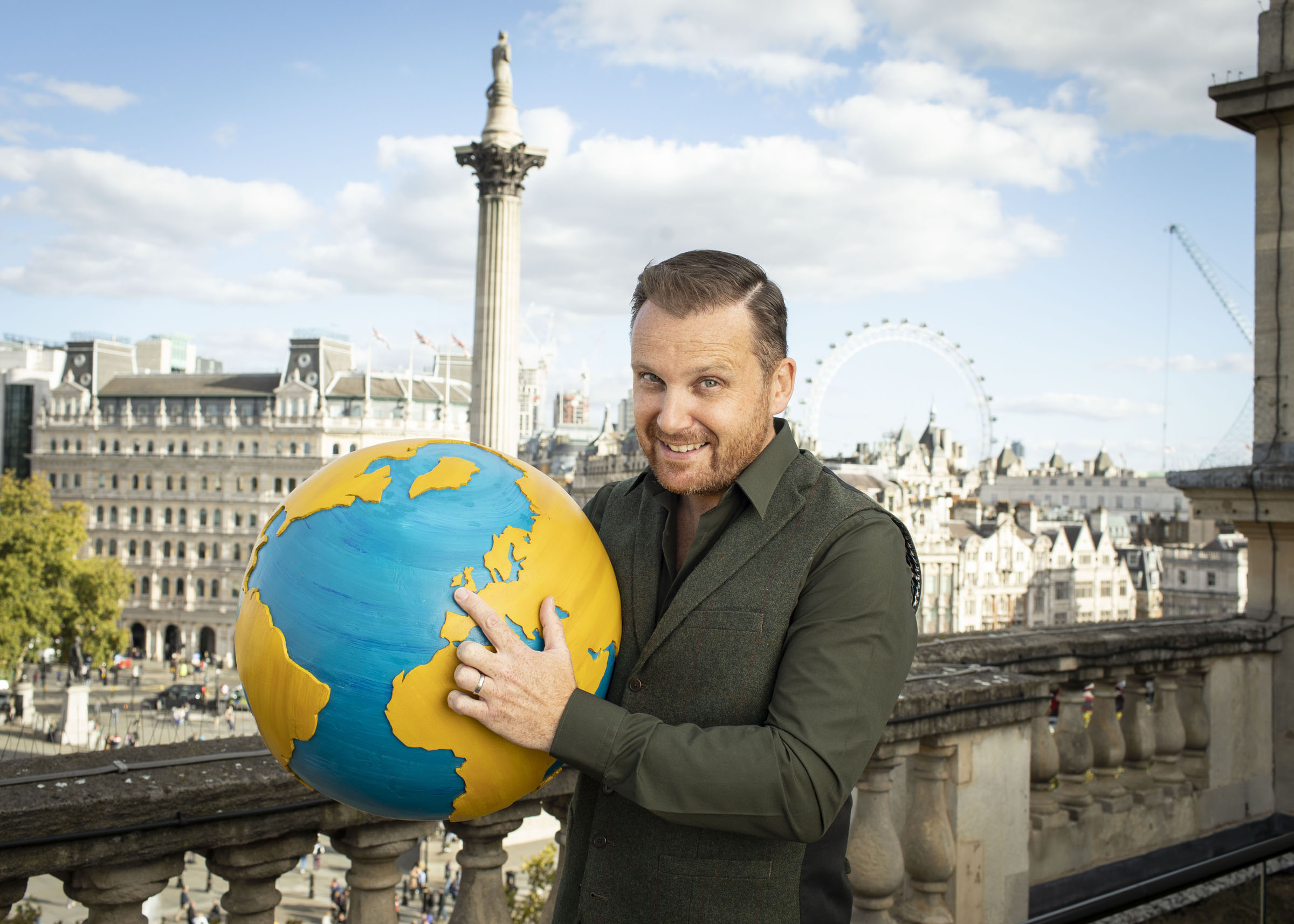 David Shannon on the roof of Canada House