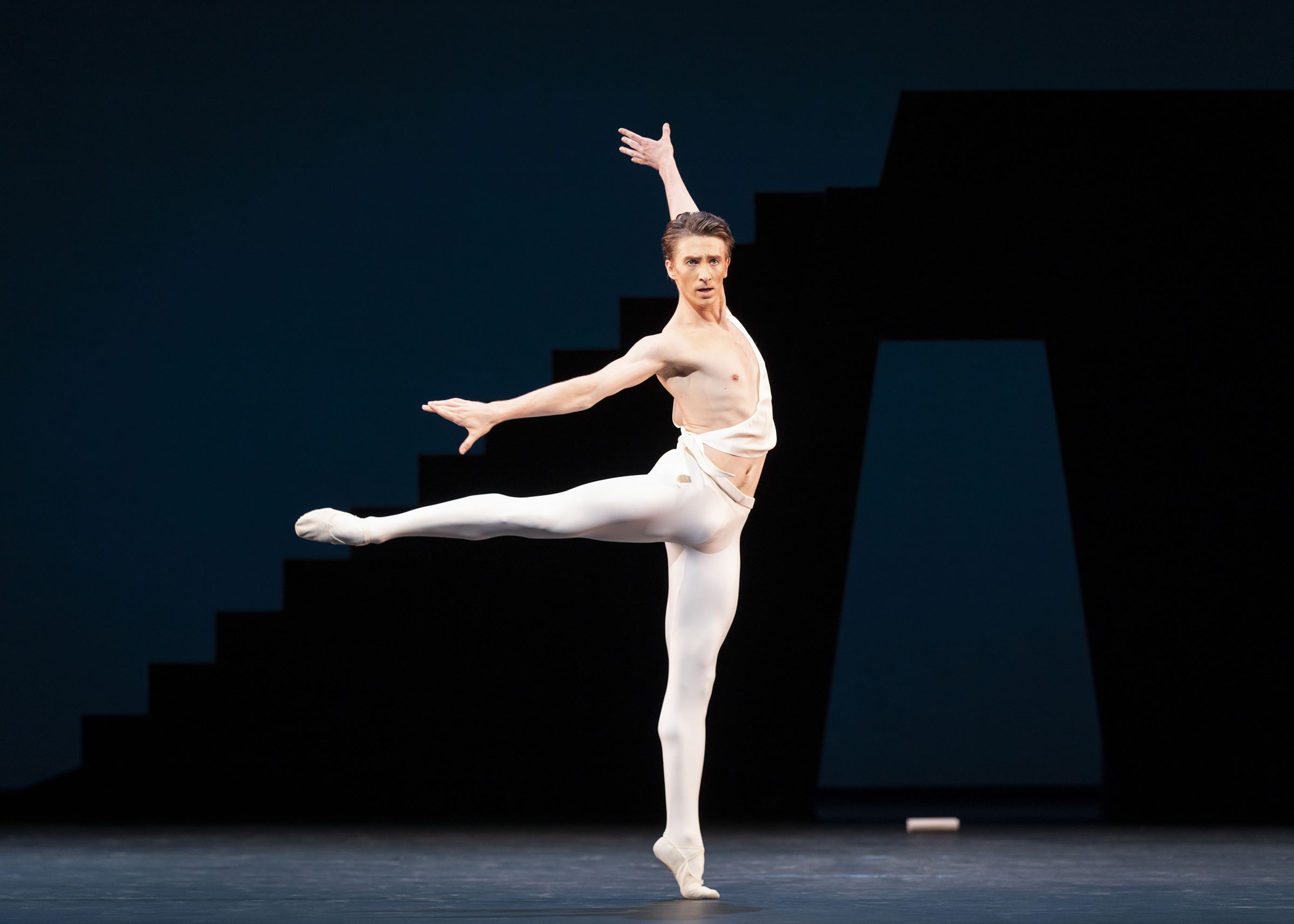 Vadim Muntagirov in Apollo by George Balanchine performed by the Royal Ballet