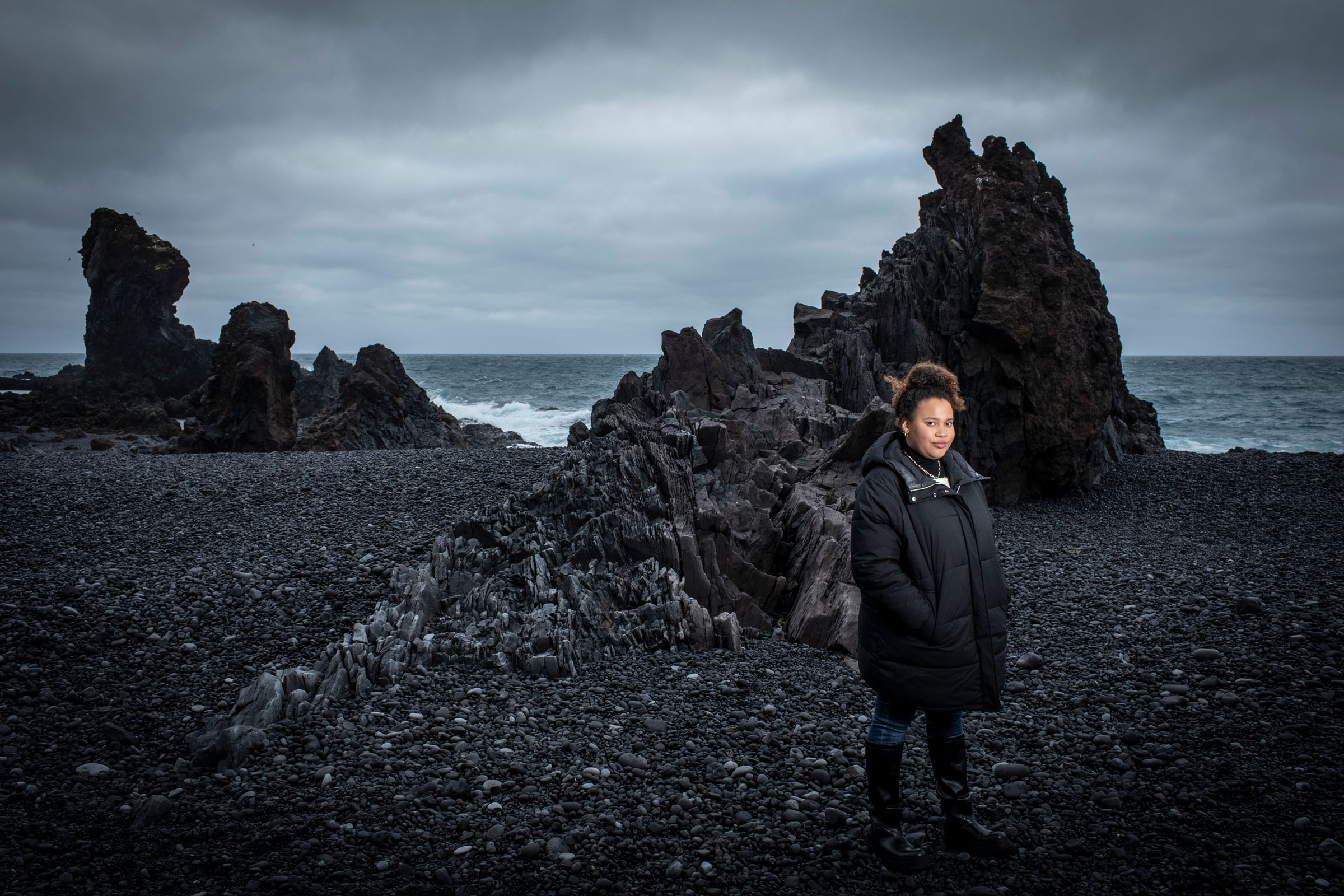 A portrait of Laureen in Iceland