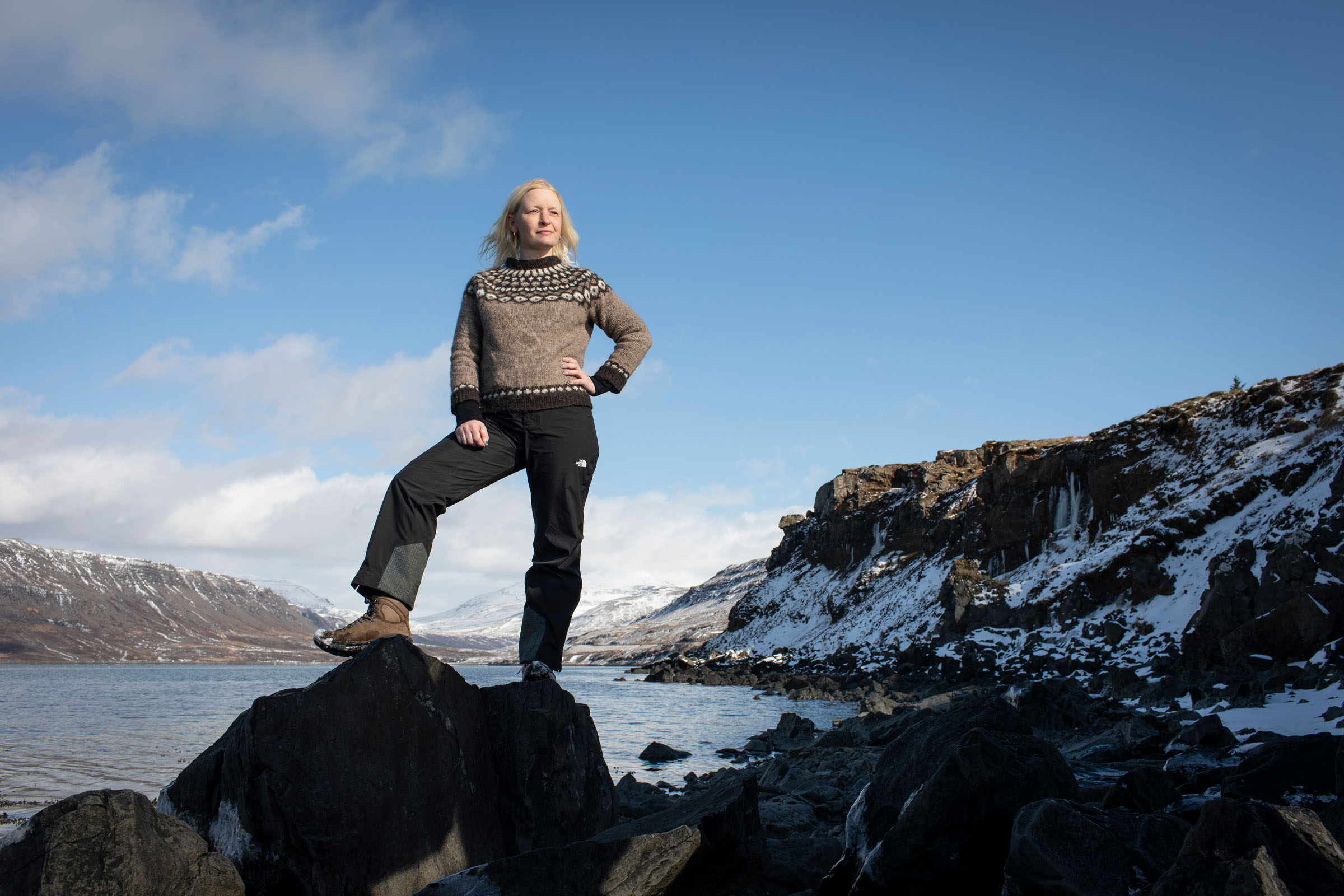 A portrait of Magnea in Iceland