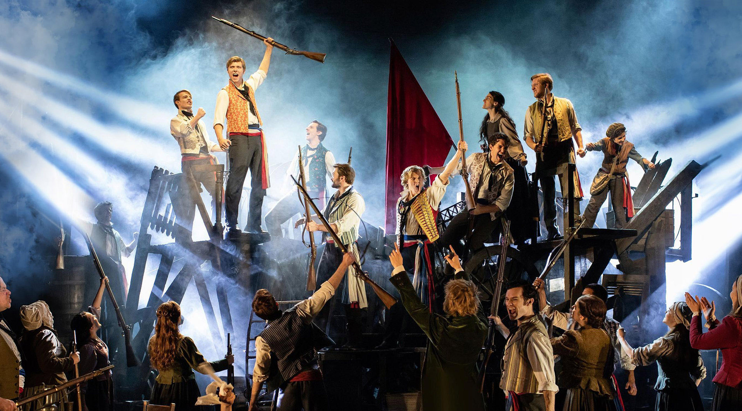 Production photography of the cast of Les Misérables by Helen Maybanks