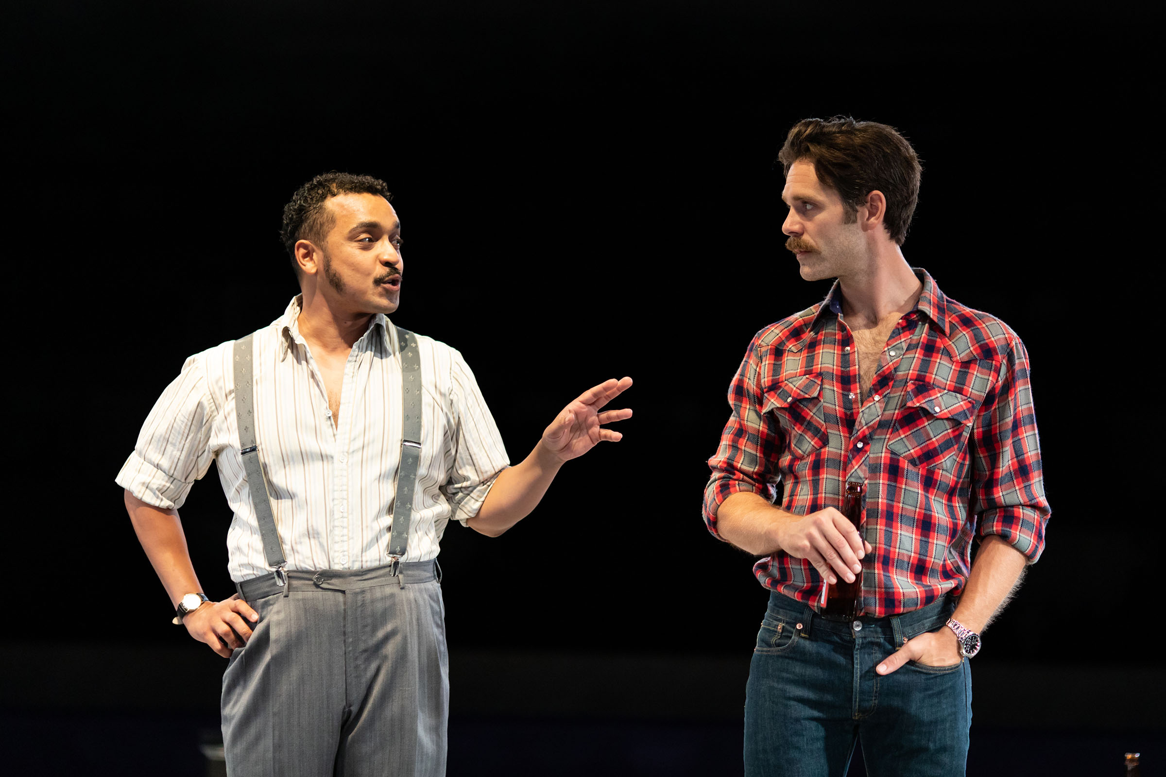 Danny Lee Wynter (Tommy Boatwright) and Luke Norris (Bruce Niles) at the National Theatre