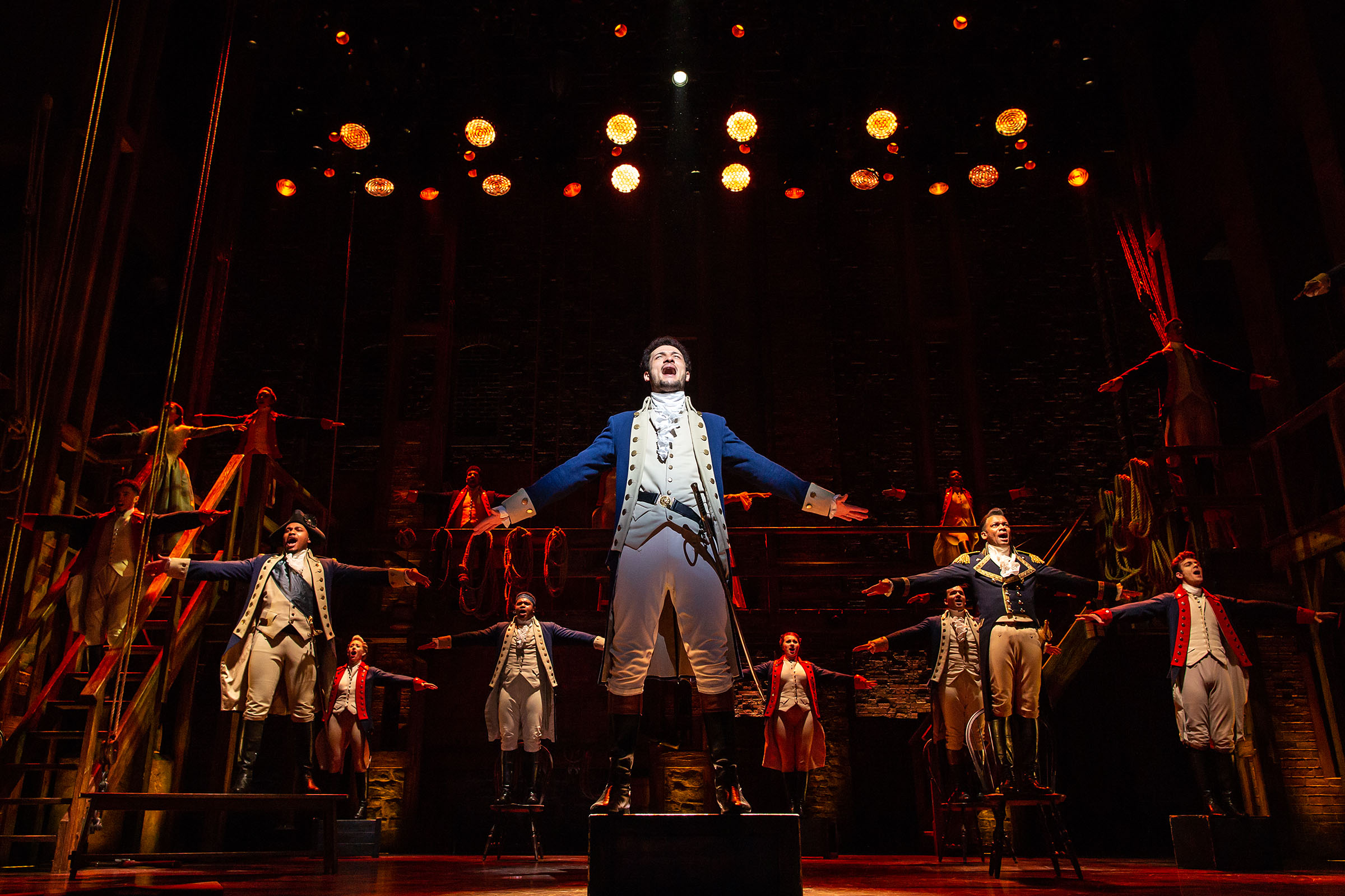 Production photography for Hamilton by Helen Maybanks